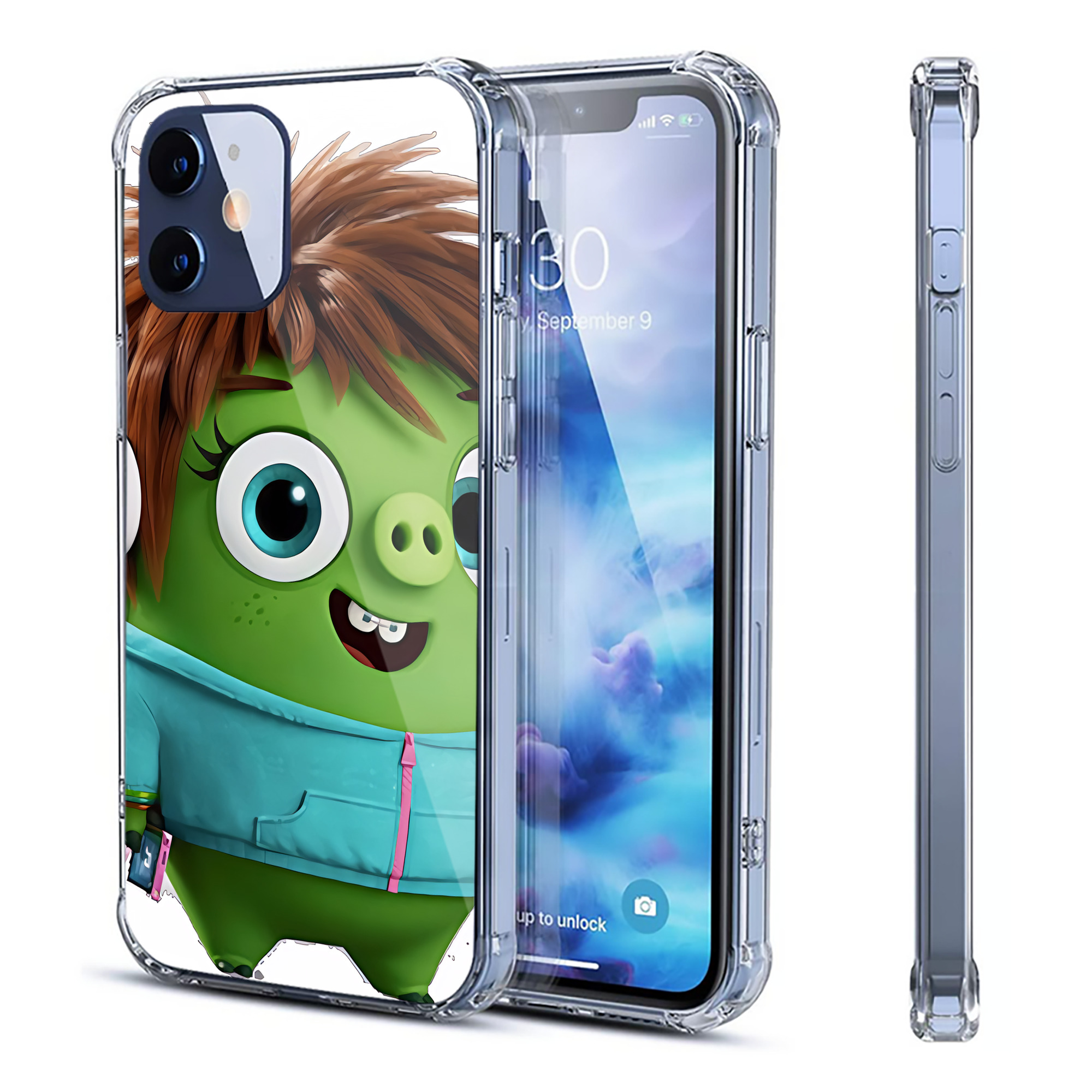 （画像用） Angry Birds アングリーバード 【iPhone 12シリーズ対応】透明スマホケース（クリアソフトケース）